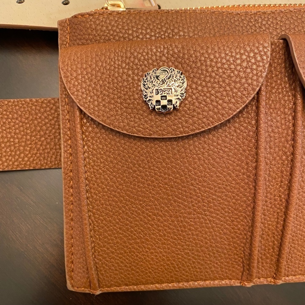 *VINCE CAMUTO* Cognac Double Pocket Belt Bag - Picture 7 of 9